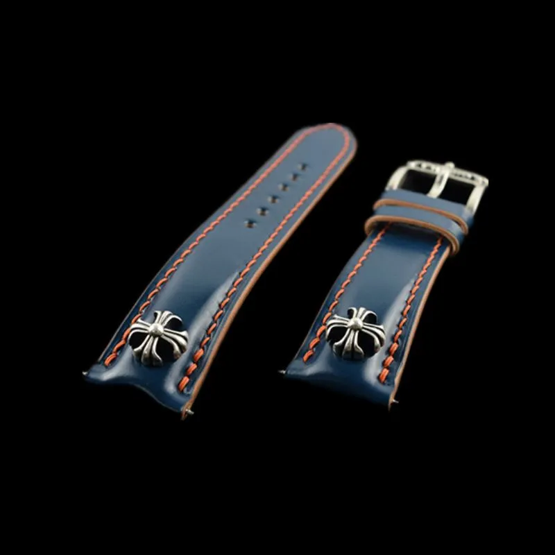 Shell Cordovan Watch Strap - Blue