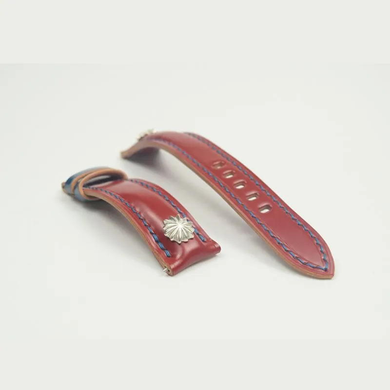 Shell Cordovan Watch Strap - Red