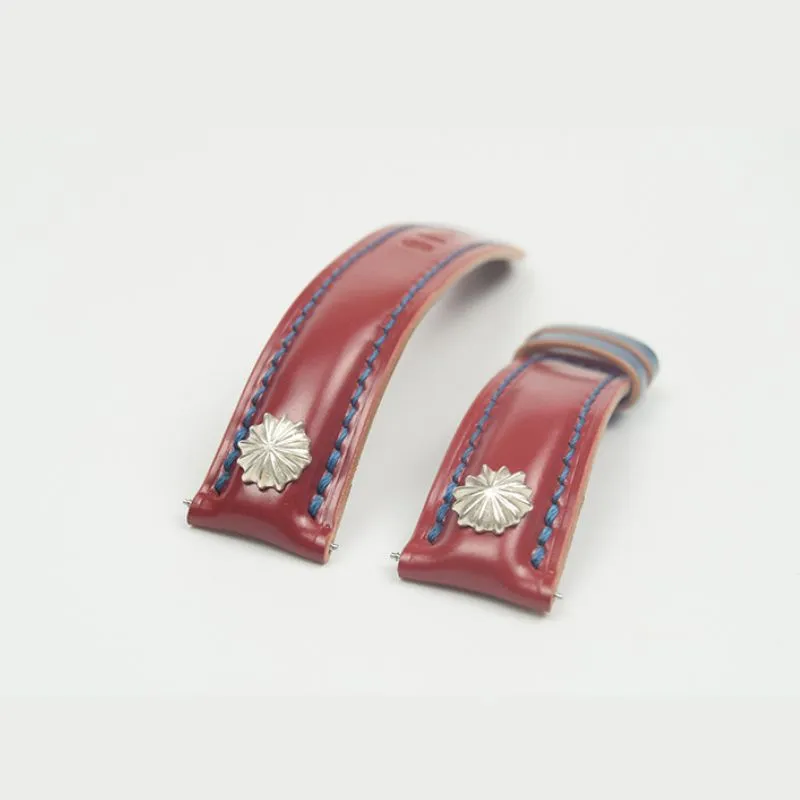 Shell Cordovan Watch Strap - Red