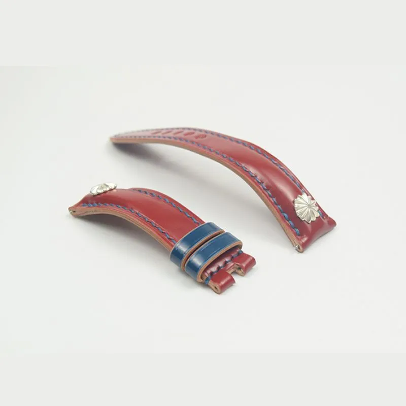 Shell Cordovan Watch Strap - Red