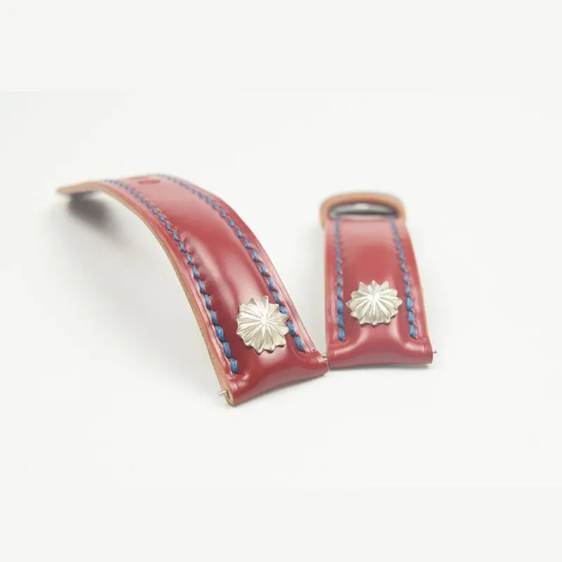 Shell Cordovan Watch Strap - Red