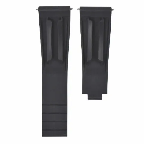 SILICONE RUBBER WATCH STRAP BAND FOR ROLEX DATEJUST DAYTONA SUBMARINER GMT BLACK