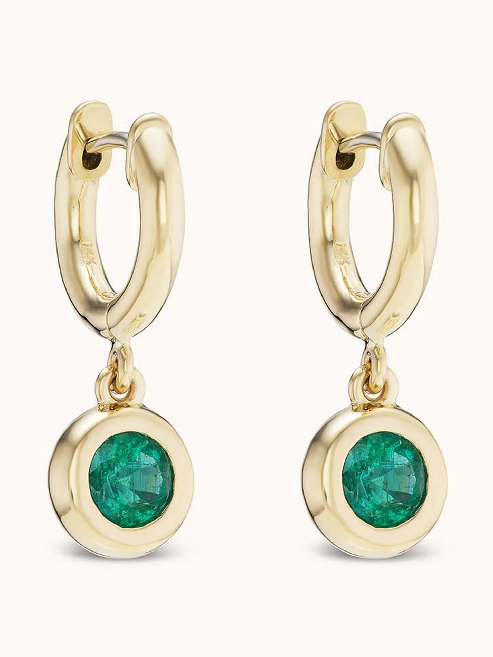 Small Gemma dangles in emerald