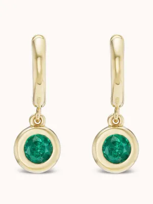 Small Gemma dangles in emerald