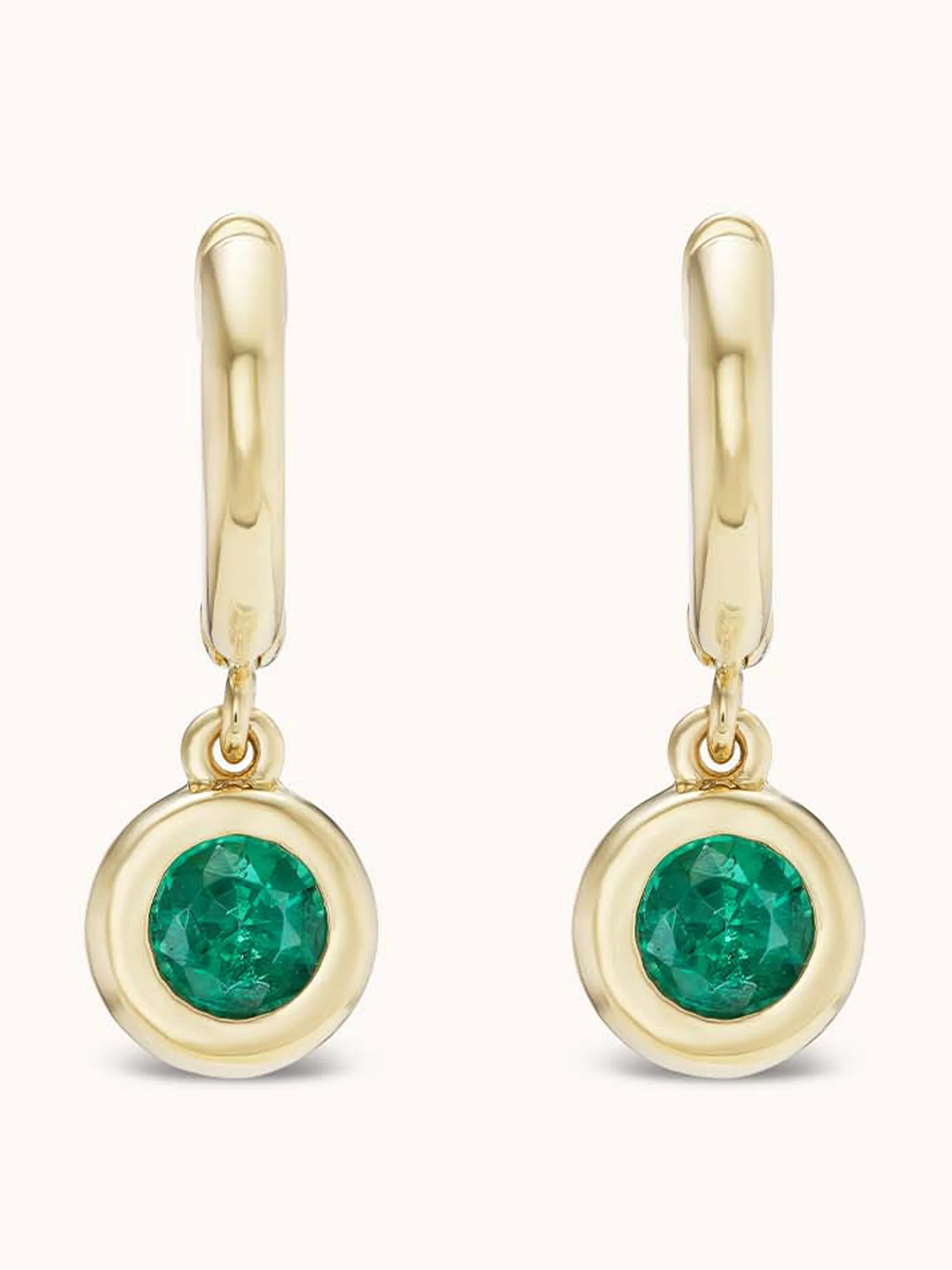 Small Gemma dangles in emerald