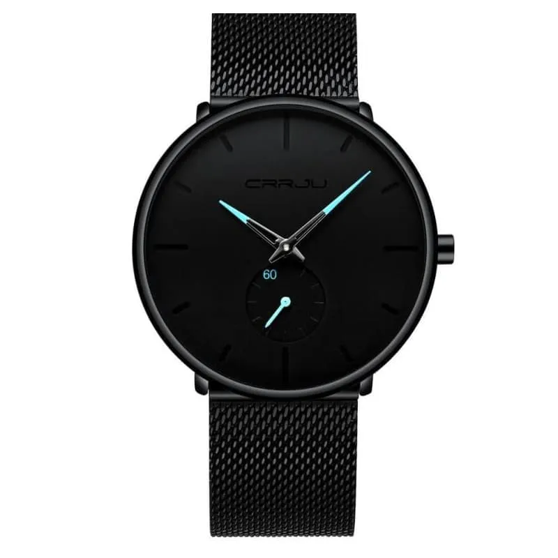 Sports Watch for Men Slim Mesh Steel Waterproof