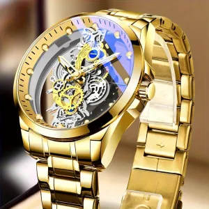 Stainless Steel Luminous Quartz Watch Luxury and Fashionable