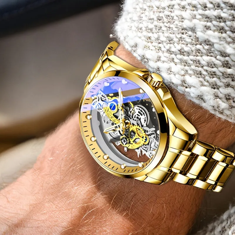 Stainless Steel Luminous Quartz Watch Luxury and Fashionable