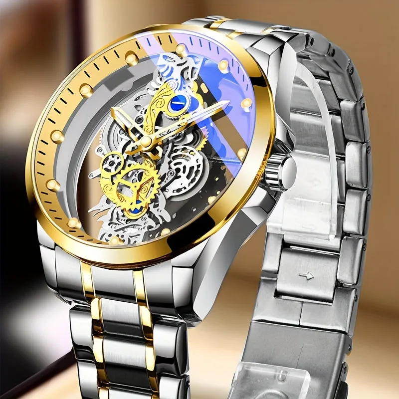 Stainless Steel Luminous Quartz Watch Luxury and Fashionable
