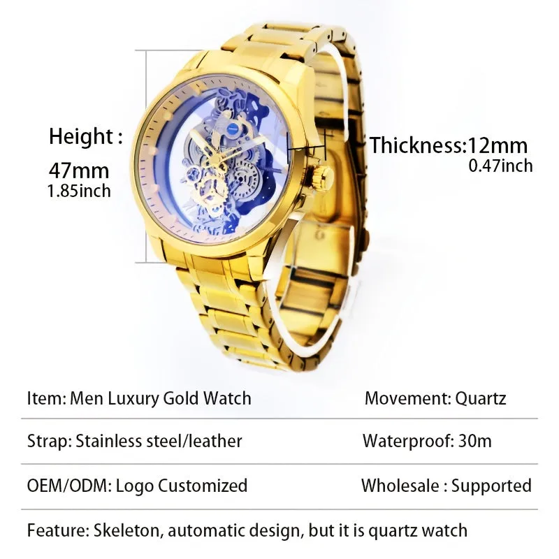 Stainless Steel Luminous Quartz Watch Luxury and Fashionable