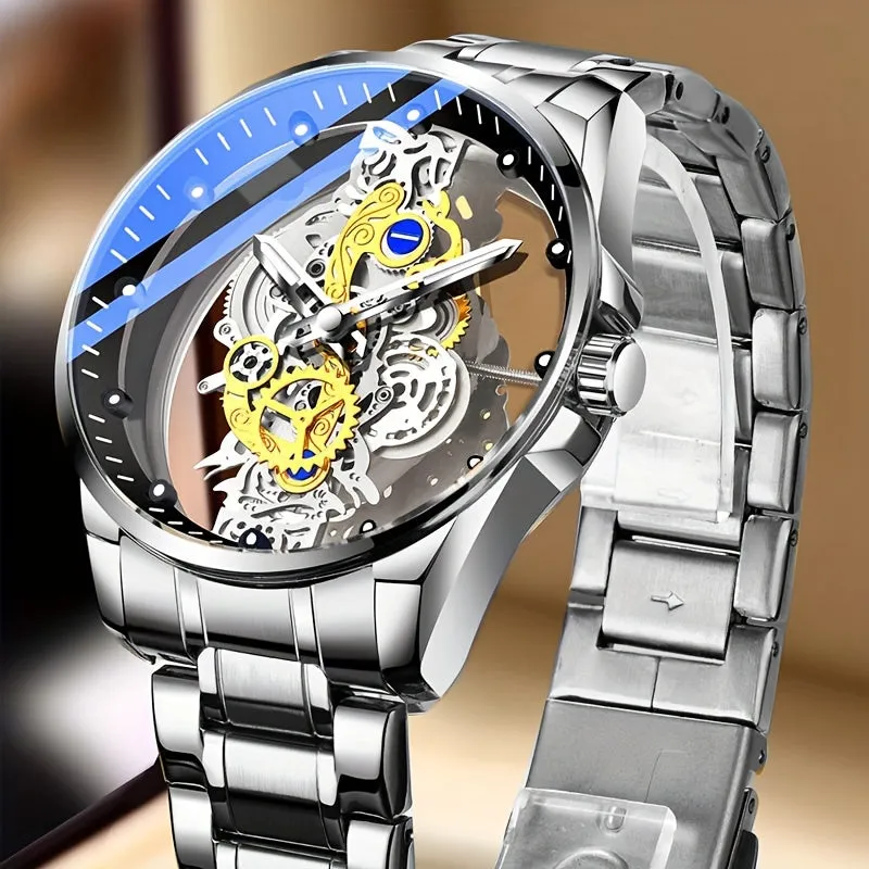 Stainless Steel Luminous Quartz Watch Luxury and Fashionable