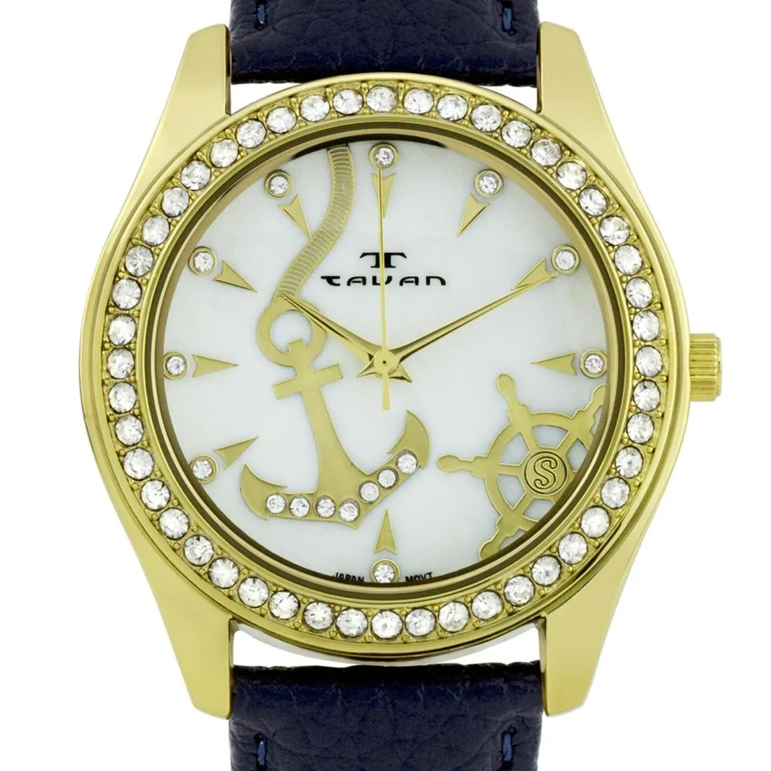 Swarovski Crystal Bezel Nautical Ladies Watch