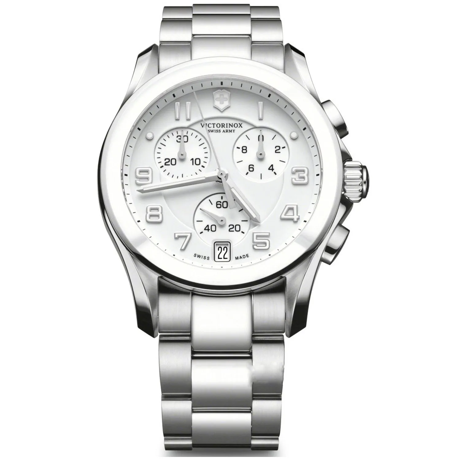 Swiss Army Men's Chrono Classic White Dial Watch - 241538