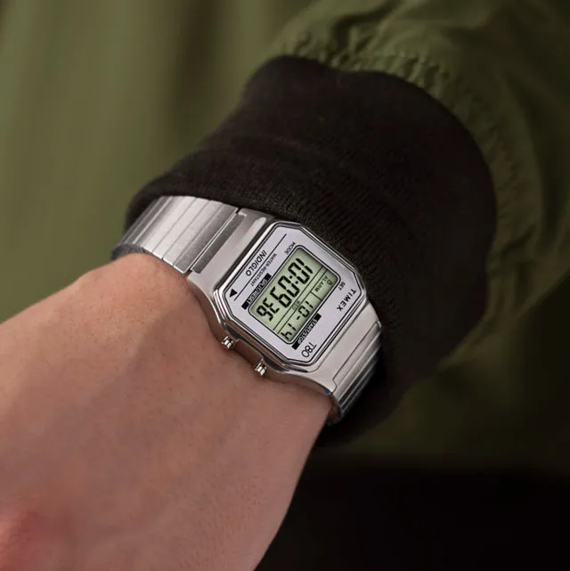 Timex T80 34mm Stainless Steel Expansion Band Watch - Silver