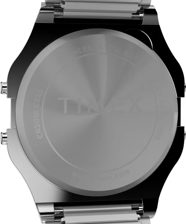 Timex T80 34mm Stainless Steel Expansion Band Watch - Silver