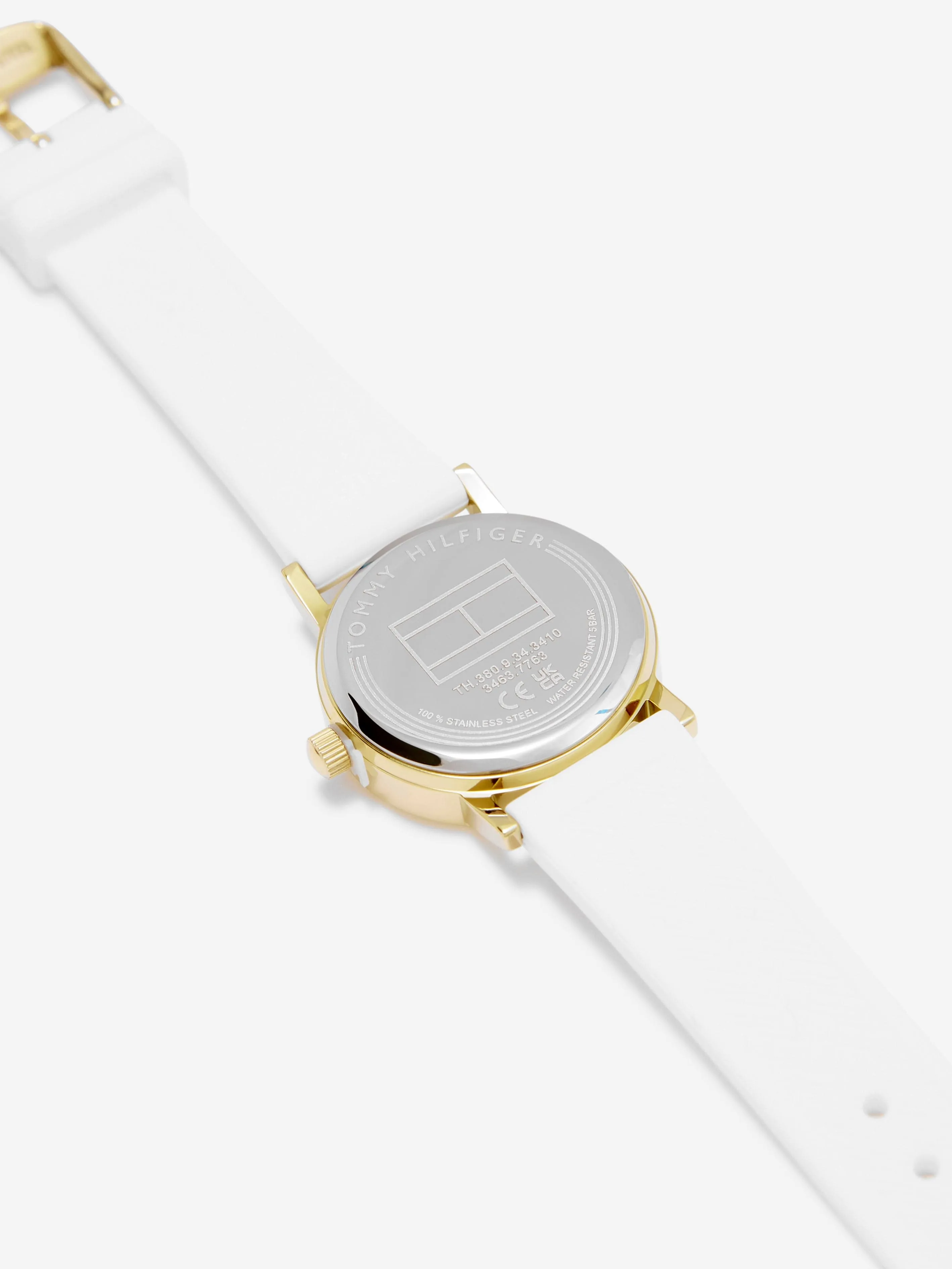 Tommy Hilfiger Girls Heart Logo Strap in White (29.5mm)