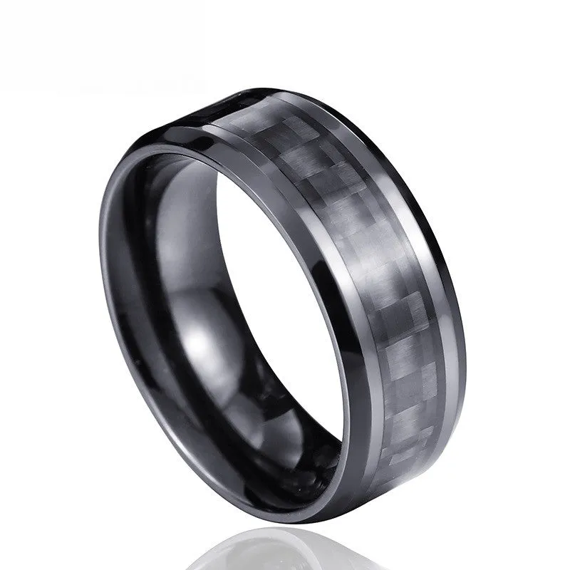 Trendy Jewelry For Men 316L Stainless Steel Fashion Man's Ring Titanium Steel Unique High Quality Wedding Band