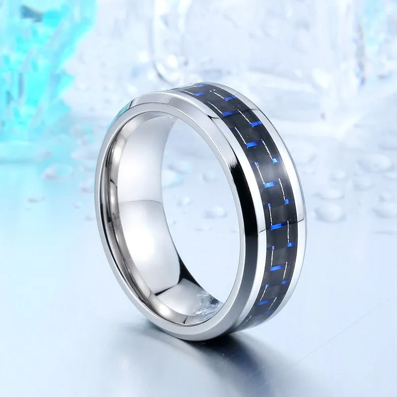 Trendy Jewelry For Men 316L Stainless Steel Fashion Man's Ring Titanium Steel Unique High Quality Wedding Band