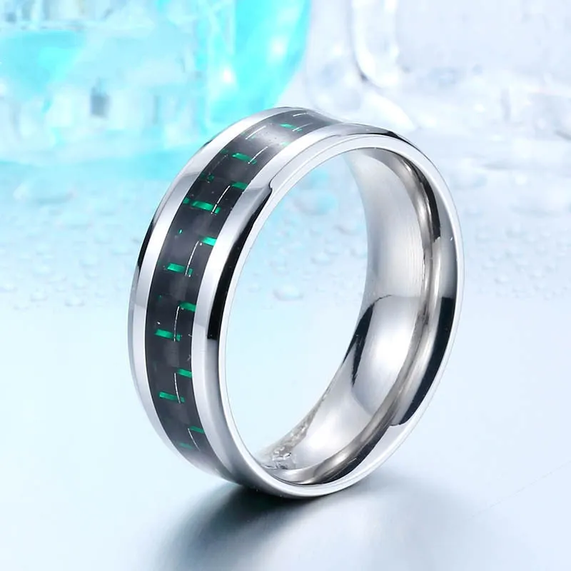 Trendy Jewelry For Men 316L Stainless Steel Fashion Man's Ring Titanium Steel Unique High Quality Wedding Band
