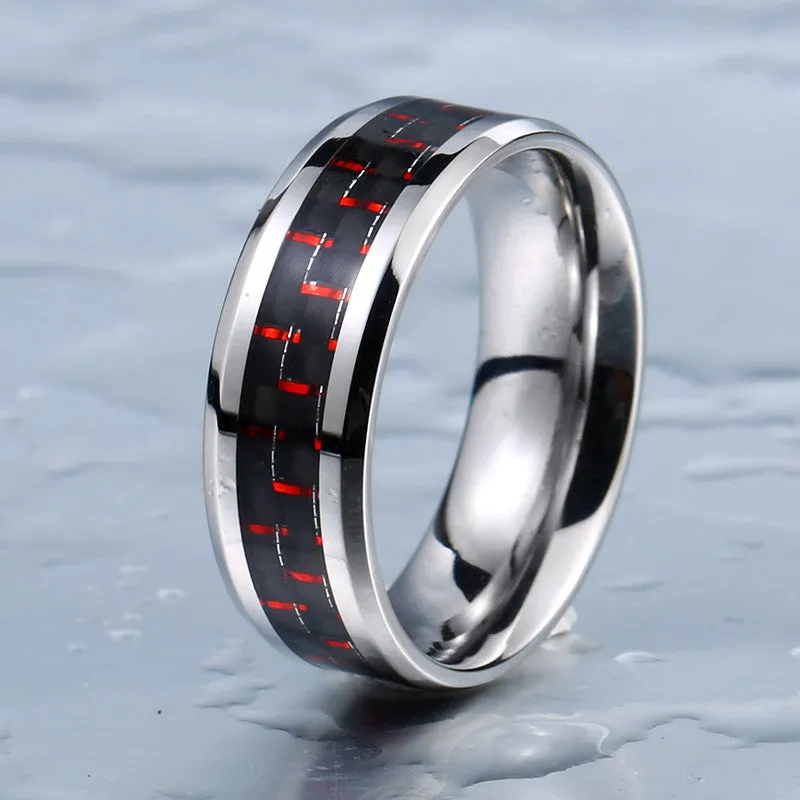 Trendy Jewelry For Men 316L Stainless Steel Fashion Man's Ring Titanium Steel Unique High Quality Wedding Band
