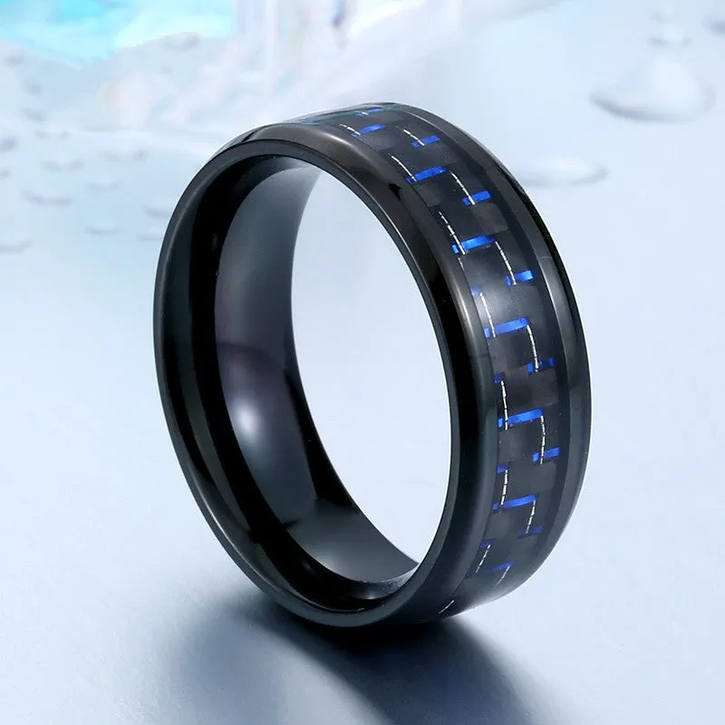 Trendy Jewelry For Men 316L Stainless Steel Fashion Man's Ring Titanium Steel Unique High Quality Wedding Band