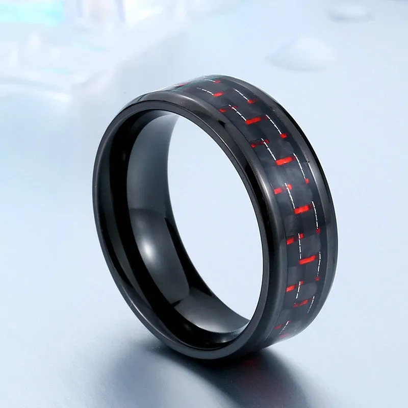 Trendy Jewelry For Men 316L Stainless Steel Fashion Man's Ring Titanium Steel Unique High Quality Wedding Band
