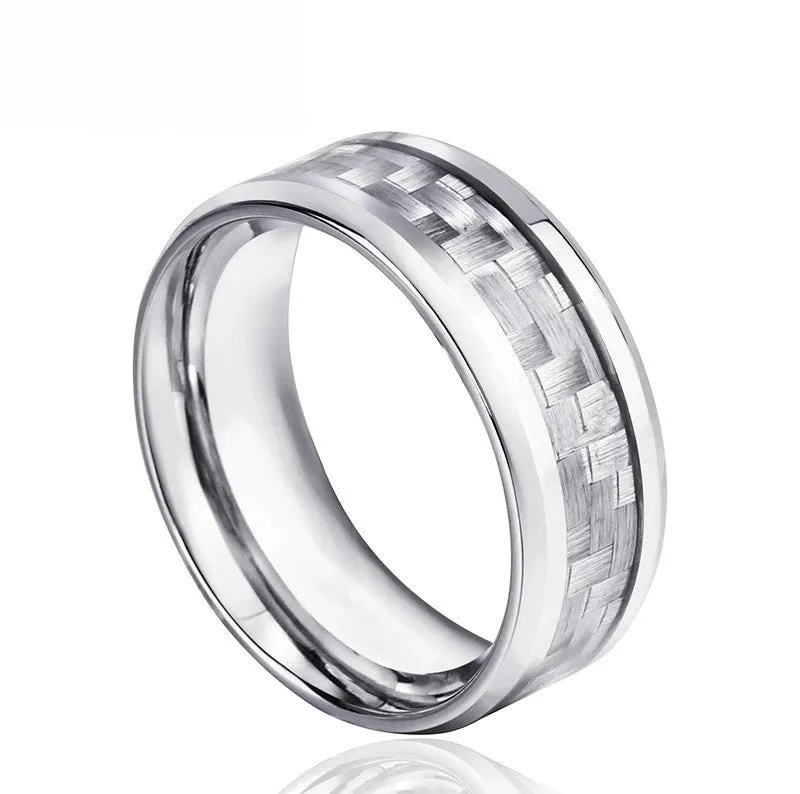 Trendy Jewelry For Men 316L Stainless Steel Fashion Man's Ring Titanium Steel Unique High Quality Wedding Band