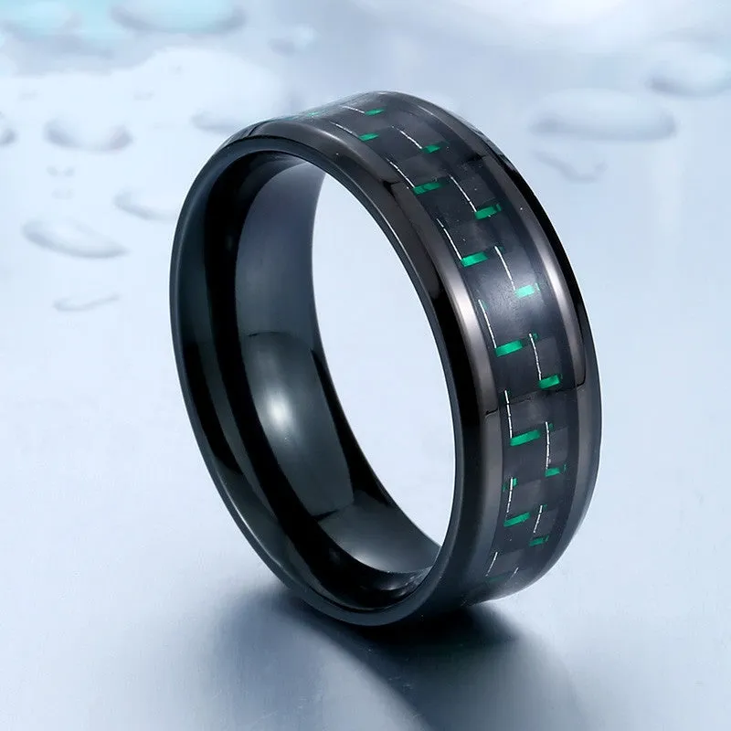 Trendy Jewelry For Men 316L Stainless Steel Fashion Man's Ring Titanium Steel Unique High Quality Wedding Band