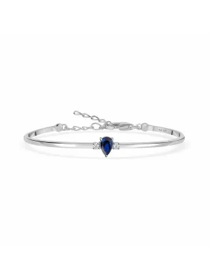 Valentine Special Sapphire Cuff Bangle For Women