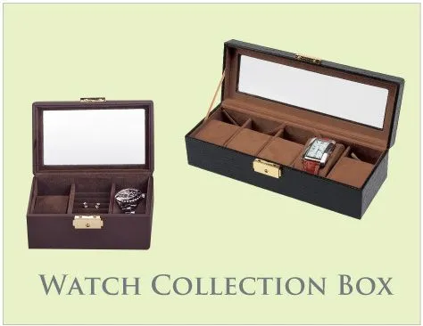 Watch collection case, holds 2 watches with ring insert, 1 unit AO-W-6000