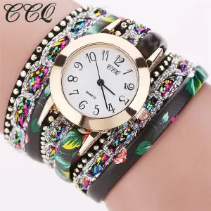 Women Rhinestone Bracelet Watch CCQ Women Fashion Casual Analog Quartz - 4DS-93WRBW