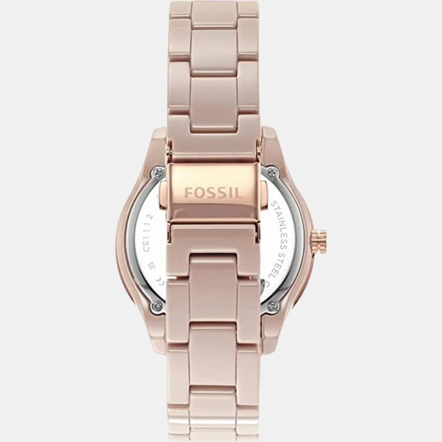 Women's Rose Gold Dial Ceramic Multi-Function Watch CE1112
