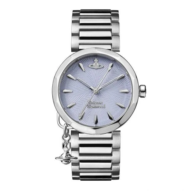 Womens Vivienne Westwood Silver/Blue Poplar Bracelet Watch