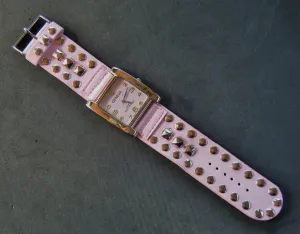 Wristwatch Pink Watch Band Cuff Bracelet Women's Fashion Watches